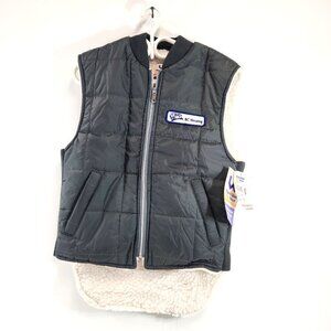 Vintage Marks Work Wearhouse Puffer Sherpa Vest Mens Small Gray NWT